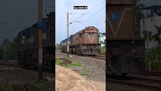 Dual WDM3D towards Ranaghat junction station shortsfeed shorts indianrailways [upl. by Airamzul]