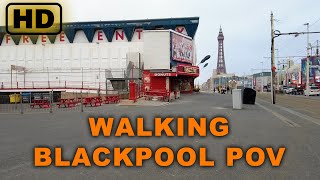 POV Walking Blackpool Train Station Regent Street Central Holiday Area 📍 Blackpool England [upl. by Idnak432]