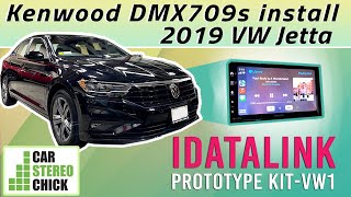 Kenwood DMX709s Install 2019 VW Jetta with iDatalink ADSMRR plus NEW iDatalink KITVW1 Prototype [upl. by Harte]