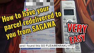 HOW TO HAVE YOUR PARCEL REDELIVERED TO YOU FROM SAGAWA THE EASY WAY lifeinjapan howto SAGWA 不在連絡 [upl. by Leibrag]