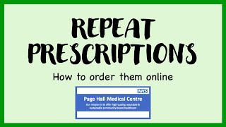 How to Order a Repeat Prescription English [upl. by Ettelrac34]