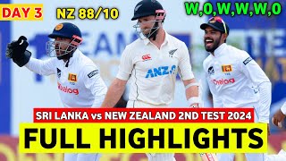 Sri Lanka vs New Zealand 2nd Test Day 4 Full Highlights  SL vs NZ 2nd Test Day 4 Full Highlights [upl. by Aihsilef]