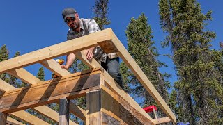 BUILDING A SHED ROOF NO TRAINING CABIN 5 [upl. by Tenahs]