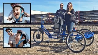 Electric Trike for Handicap Son Dup15q Freedom Concepts ET2611 Great Bike Giveaway [upl. by Neehs]