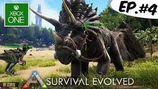 ARK en XBOX ONE 4  ¡RAPTOR VS TREX TRIKE amp HERRAMIENTAS DE METAL  ARK Gameplay Español [upl. by Eart]