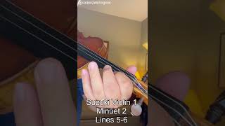 Minuet 2 Lines 56  Suzuki Violin 1 [upl. by Alemaj]