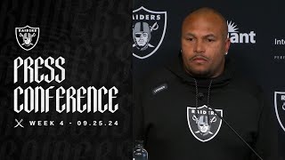 Coach Pierce ‘It’s a New Week Another Opportunity’  Raiders  NFL [upl. by Airekal]