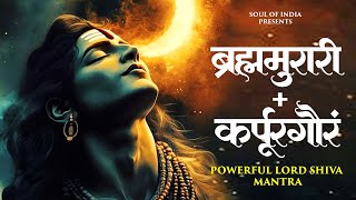 Powerful Lord Shiva Mantra Brahma Murari Surarchit Lingam  Karpur Gauram  Shiva Chant  60 MINT [upl. by Butler31]