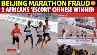 Beijing Half Marathon Fraud Three Africans ‘Escort’ Chinese to Win Sports Cheating Common in China [upl. by Ietta522]