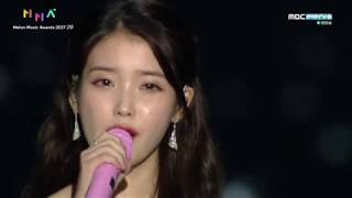 171202 IU Through the Night  Dear Name  MMA 2017 LIVE [upl. by Ylrebnik]