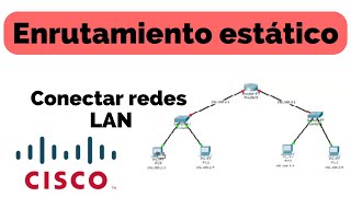 Conectar dos redes LAN  Enrutamiento estático2 Routers Packet Tracer [upl. by Lennie]