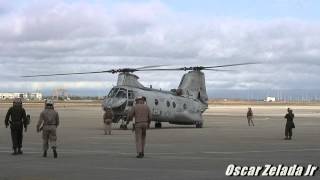 Boeing Vertol CH46 Engine Start [upl. by Aerdna]