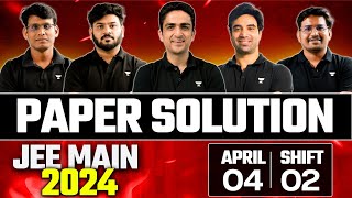 JEE Main 2024 Paper Solution  4th April Shift 2 [upl. by Nolita]