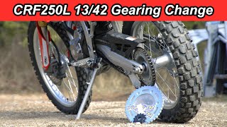 CRF250L Gearing Change 1342 [upl. by Aicelf]