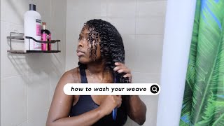 How I Wash amp Style My Weave for a Natural Look [upl. by Malamut]