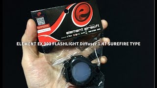 【HILOG】 ELEMENT EX 303 FLASHLIGHT Diffuser 147 SUREFIRE TYPE フラッシュライト ディフューザー カバー [upl. by Yak368]