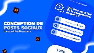 Créer des Posts Sociaux Impactants avec Adobe Illustrator [upl. by Anert]