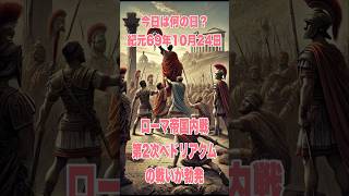 今日は何の日？ 紀元69年１０月２４日 ローマ帝国内戦 第2次ベドリアクムの戦いが勃発 歴史 history ローマ [upl. by Anined]