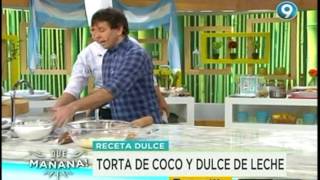 Receta dulce Torta de coco y dulce de leche [upl. by Rosalinde451]