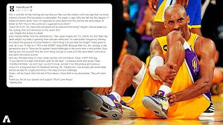 Kobe Bryants Emotional Facebook Post After Achilles Injury by Jimmy Kimmel MUST WATCH [upl. by Annayk892]