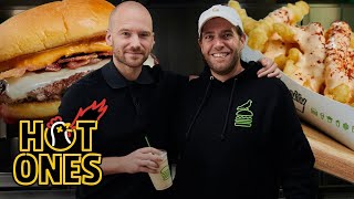 Sean Evans TasteTests the New Hot Ones x Shake Shack Menu  Hot Ones [upl. by Odnalra]