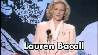 Lauren Bacall Salutes Kirk Douglas at the AFI Life Achievement Award [upl. by Barbaraanne156]