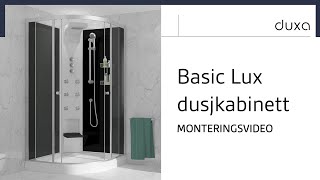 Monteringsvideo for Basic Lux dusjkabinett  Duxabathno [upl. by Retxab]