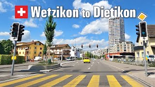 Summer Road Trip  Wetzikon to Dietikon • Driving in Zurich Region Switzerland 🇨🇭 4K [upl. by Allys]