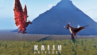 Titanus Rodan vs Heisei Rodan Battle  Kaiju Universe Roblox [upl. by Arak]