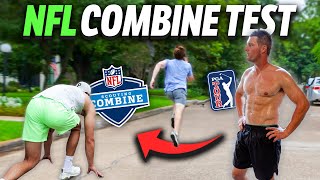 How Do Golfers Stack Up To The NFL Combine [upl. by Aicatsan]