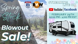 Americas RV Show Livestream RVs Sold Under Cost Lowest Price Of The Year  Feb 29th at Noon EST [upl. by Rhiamon]