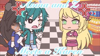 Amna and Z meets a Karen  Gacha Life Skits  Gender Reveal [upl. by Aihsemot854]