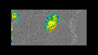 June 29 2012  Regional Radar Reflectivity Animation [upl. by Busby]