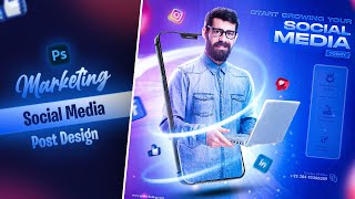 Creative Social Media Marketing Post Design in Photoshop [upl. by Robison]