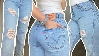 How to DistressRip Jeans Professionally [upl. by Llenehc]