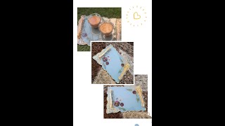 Resin tray diy  The light gray and golden resin tray How to use a mold for resin Resin Art [upl. by Yeslek]