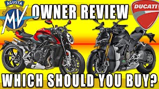 Ducati Streetfighter V4S vs MV Agusta Brutale 1000 RRRS  Which should you buy Owner Review [upl. by Enrica]