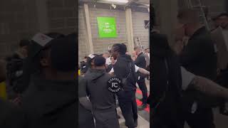 Bugzy Malone Kicking Off With Someone Backstage After The KSI Fight  Audio Saviours [upl. by Tshombe]