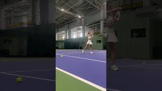 🎾 ТРЕНИРОВКА В БОЛЬШОМ ТЕННИСЕ Учусь играть в теннис 🎾 tennis теннис большойтеннис [upl. by Inaboy]