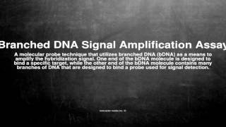 Medical vocabulary What does Branched DNA Signal Amplification Assay mean [upl. by Hett962]