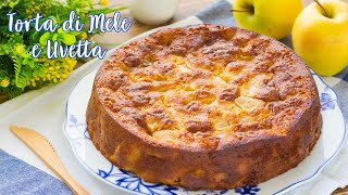 Torta di Mele e Uvetta  Ricetta Torta di Mele Cremosa Senza Burro  55Winston55 [upl. by Hildie]