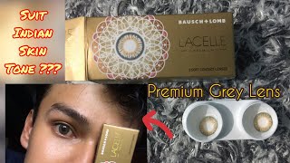 Baush amp Lomb Lacelle Color Contact Lenses  Lacelle Premium Grey Lens  TryOn And Review [upl. by Rheingold]