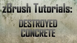 ZBrush Sculpting destroyed concrete in ZBrush [upl. by Crelin]