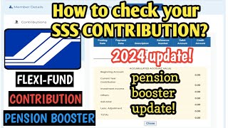 HOW TO CHECK SSS CONTRIBUTION FLEXIFUND and PENSION BOOSTER [upl. by Alakam520]