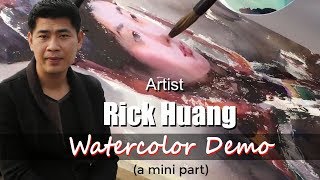 Watercolor Portrait Demonstration Artist Rick Huang Huazhao  China  a mini part [upl. by Safir]