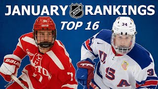 2024 NHL DRAFT RANKINGS  January Top 16 [upl. by Iuq]