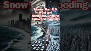 Storms Slam U S West and Northeast Bringing Snow and Flooding [upl. by Evey]