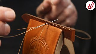 How To Make A Leather Watch Strap By Hand  Step By Step [upl. by Ardaed]