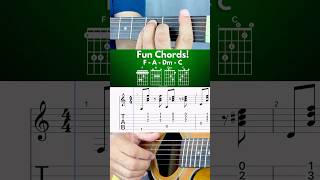 Try this super fun sounding chord progression Grab your guitar and jam along with the tabs [upl. by Killen282]