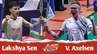 Badminton highlights 2024 I Lakshya Sen vs Viktor Axelsen [upl. by Oberg68]